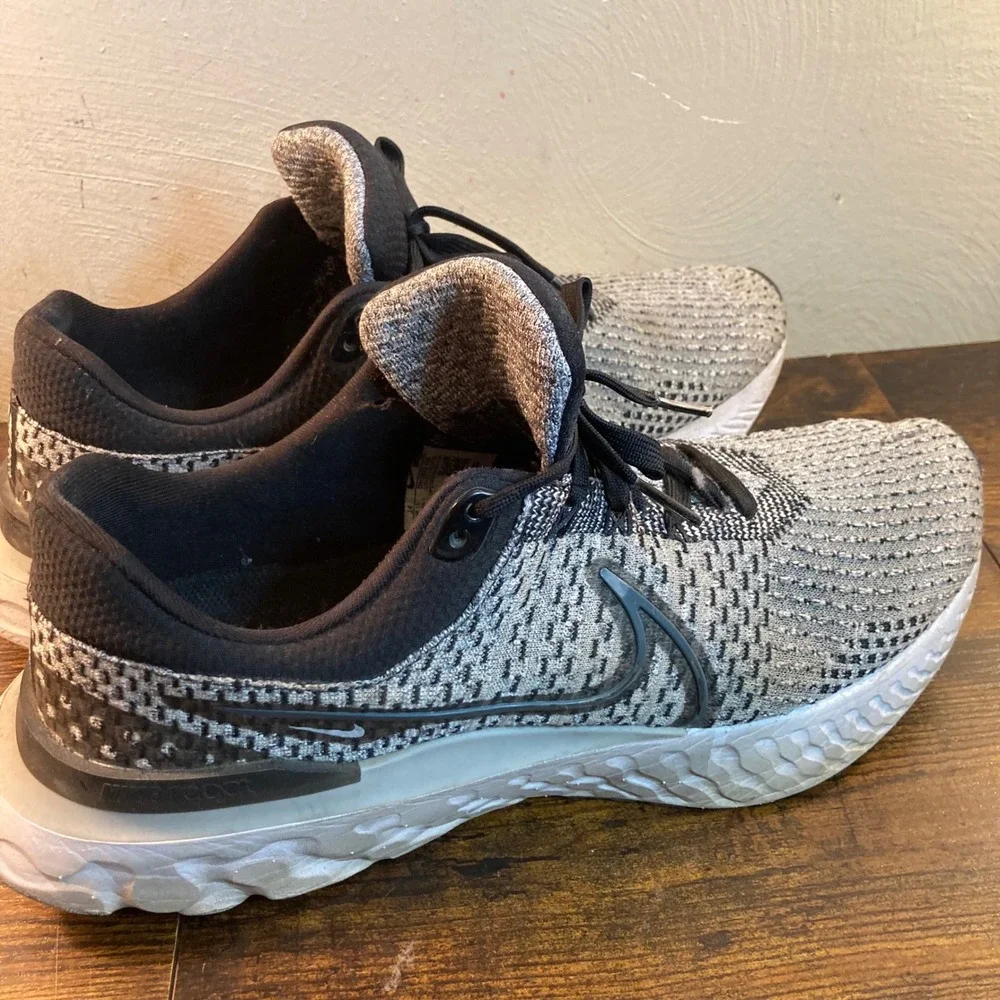 Nike React Infinity Run Flyknit 3 Mens 14 Grey Black Running Shoes DH5392-006